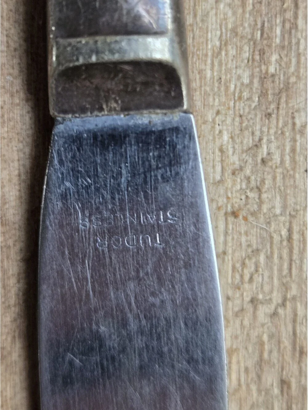 1 Vintage Tudor Stainless Steel Flatware knife 7